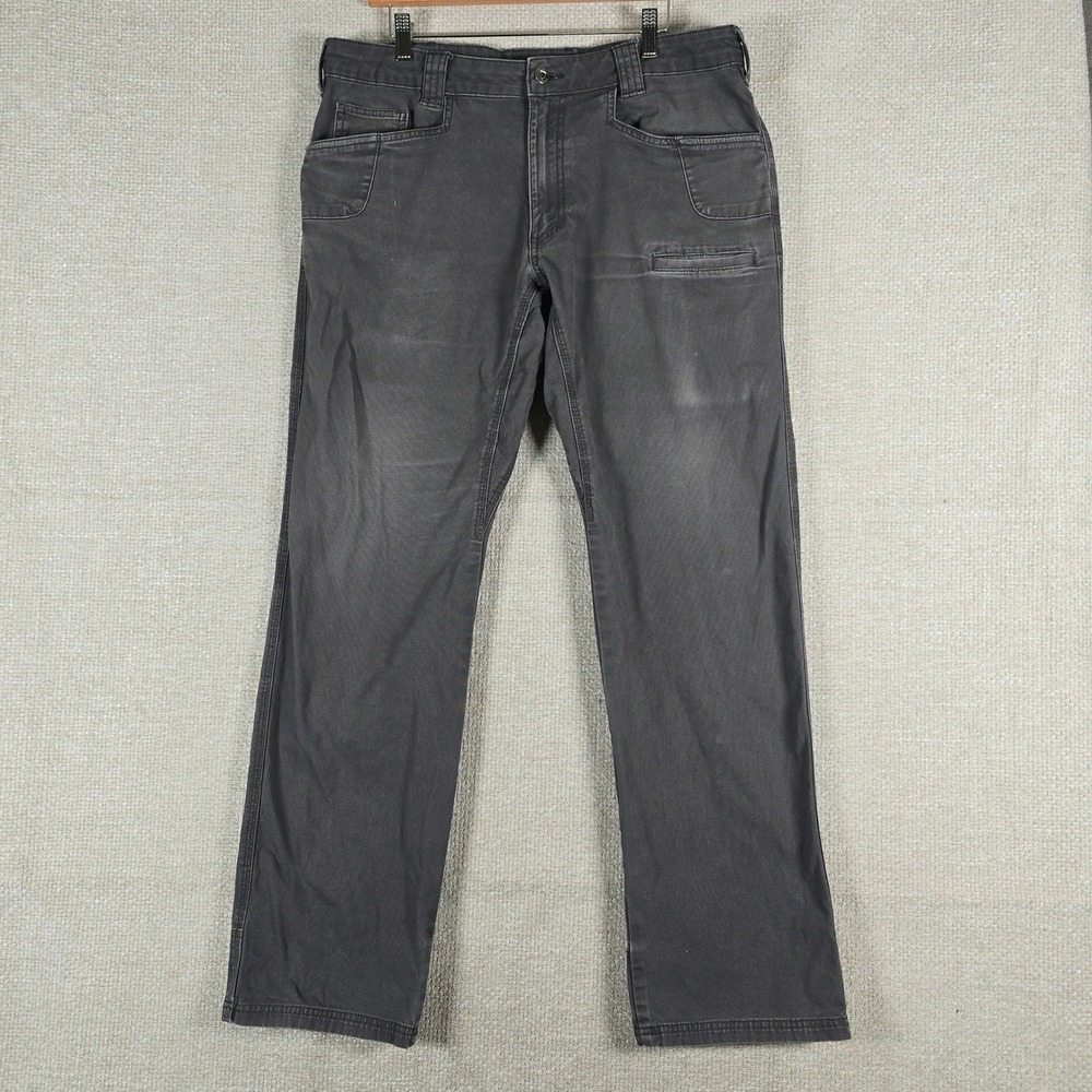 Noble Outfitters Mens Charcoal Gray Canvas Work Pants Straight Leg 36x34 Utility